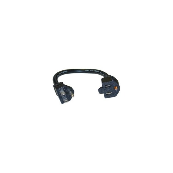 Cable Wholesale Extension Cord, 16 AWG, 1 Outlets, 5-15R, Black, 5-15P, 1 ft 10W1-04201-16 - main